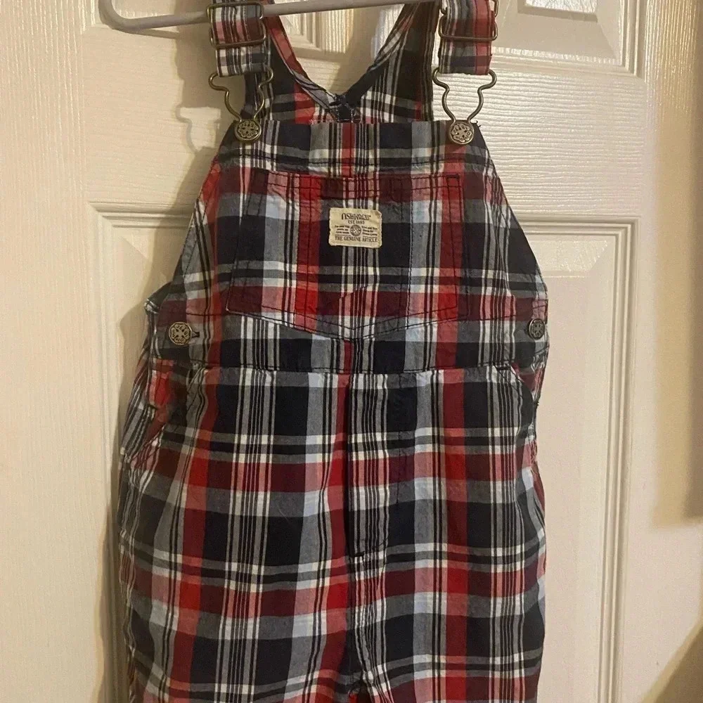 Oshkosh B’Gosh Plaid Shortalls